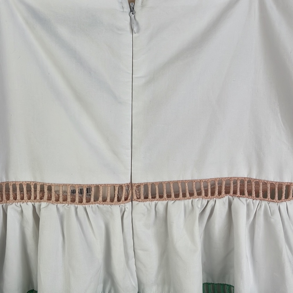 English Factory White Mini Dress with Rainbow Trim - Picture 8 of 10